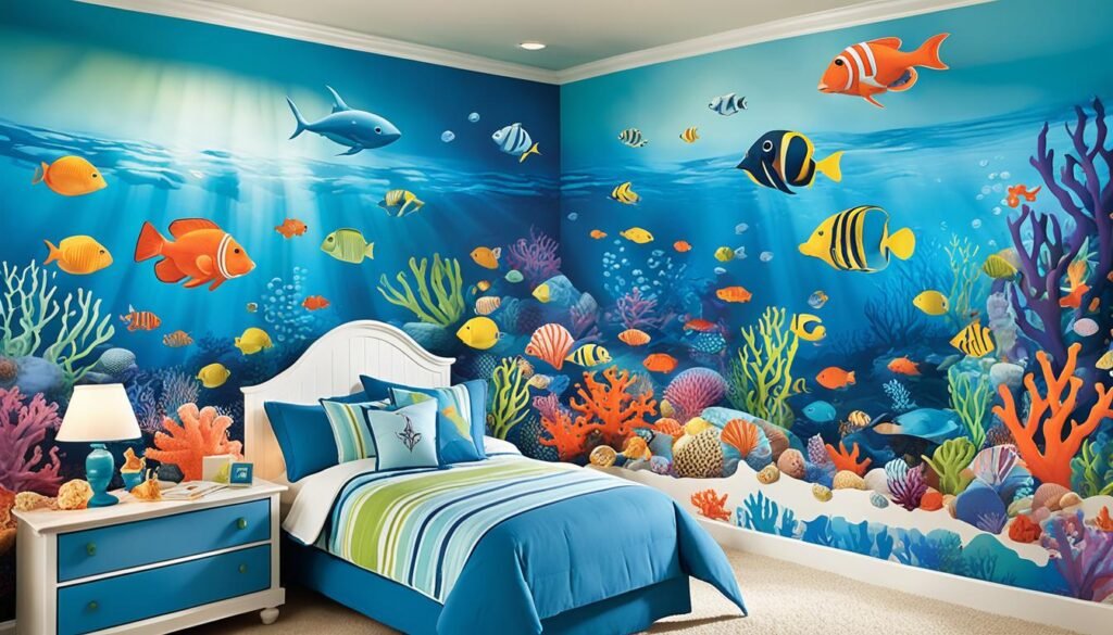 Decoração com tema fundo do mar