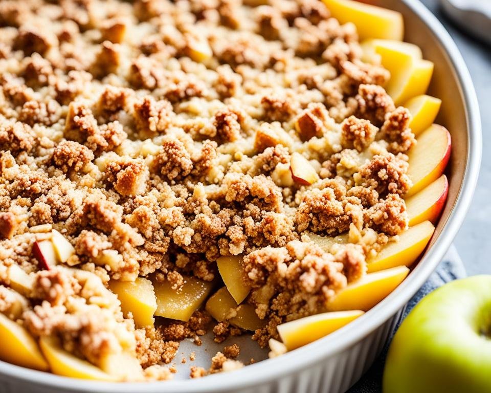 crumble de maçã sem glúten