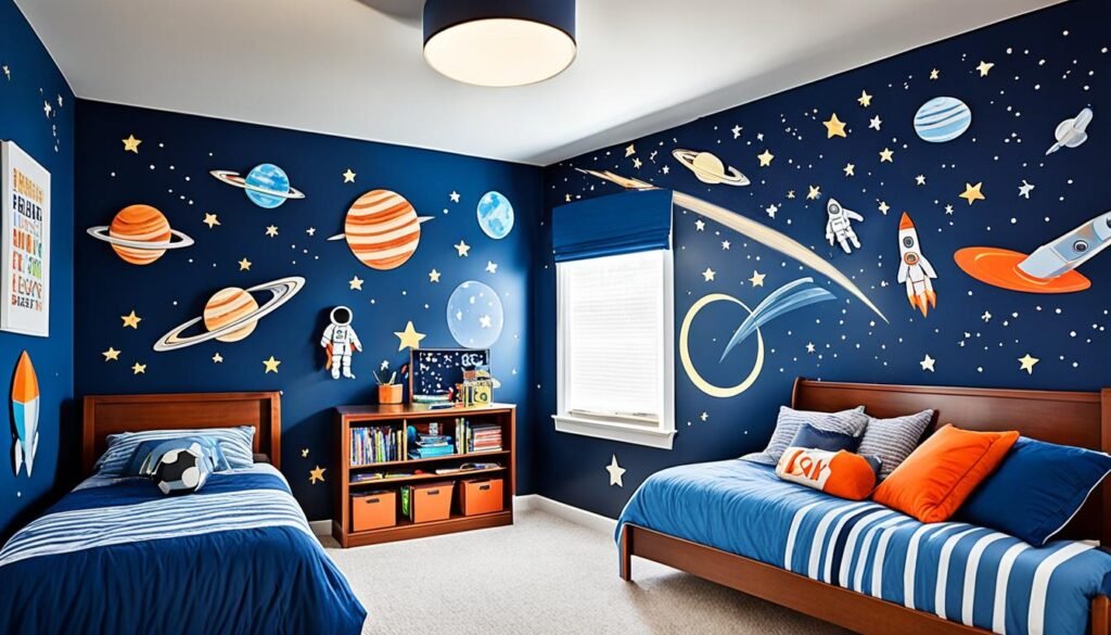 decoração divertida para quarto infantil masculino