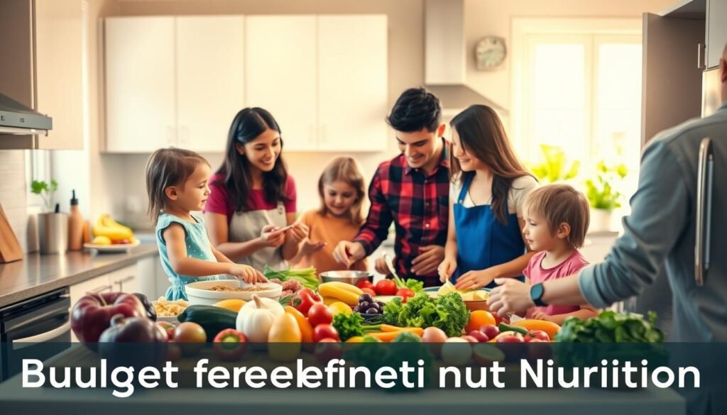 Família envolvida na nutrição